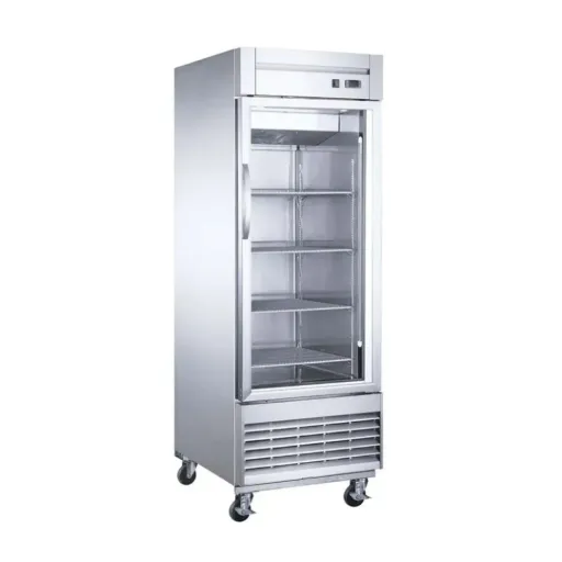 Congelador Industrial Vertical en Acero Inox. 1 Puerta de Cristal 23 Pies UR-27F-1G MIGSA