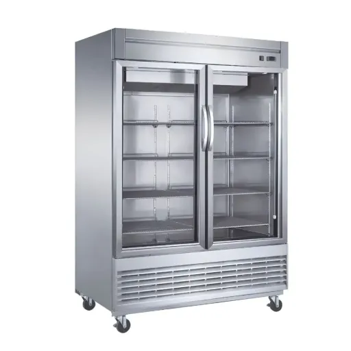 Congelador Industrial Vertical en Acero Inox. 2 Puertas de Cristal 47 Pies UR-54F-2G MIGSA