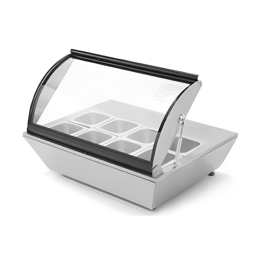 Base Caliente Eléctrica De 8 Insertos De Sobre Mesa Con Tapa RTR-67L MIGSA