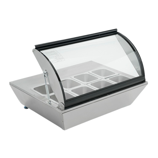 Base Congelada para Helados de 4 Insertos Sobre Mesa con Tapa RTD-67L MIGSA