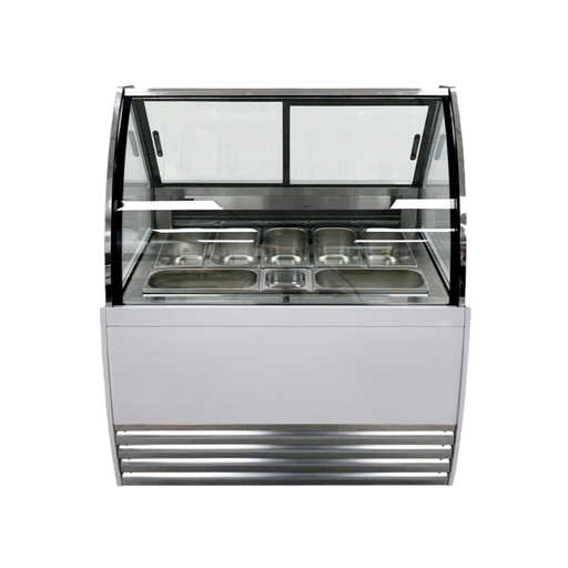 Vitrina Exhibidora de Helados de 7 Insertos a Piso DW-7 MIGSA