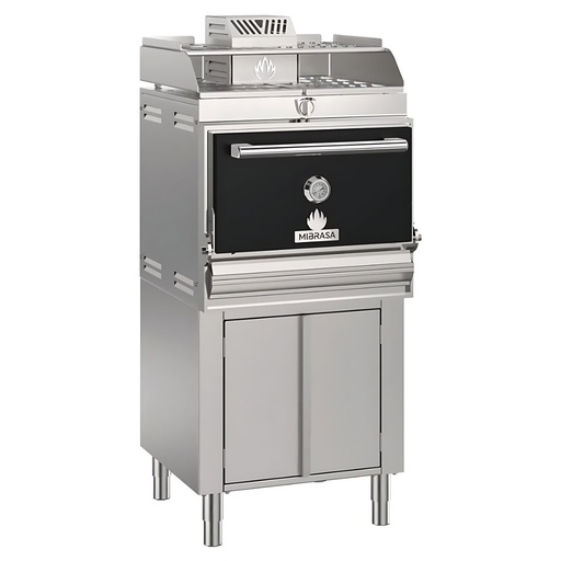Horno de Brasa con Armario Bajo y Soporte Bandejas 160 a 190 Comensales HMB AB SB 160-VS MIBRASA