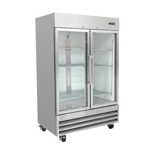 Congelador Vertical 2 Puertas de Cristal 41 pies CV-2PC-SS-01 ICEHAUS