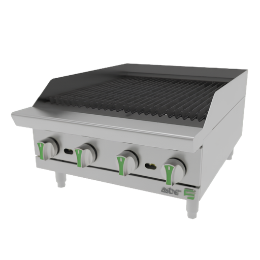 Asador Industrial a Gas Radiante 24" 2 Quemadores AERB-24 ASBER