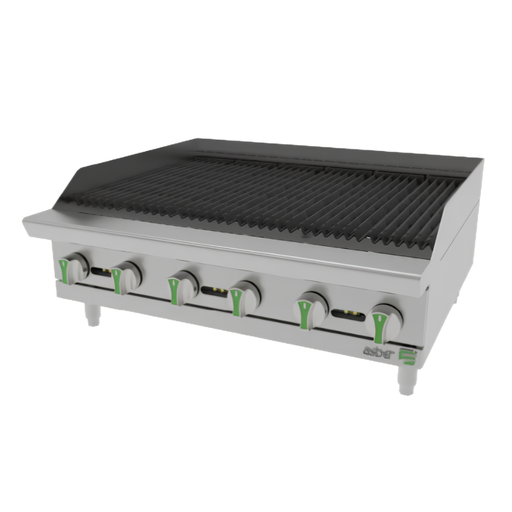 Asador Industrial a Gas Radiante 36" 3 Quemadores AERB-36 ASBER