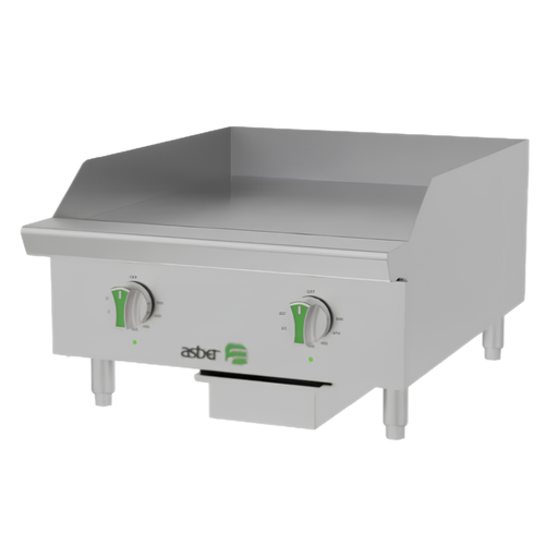 Plancha Lisa Termostatica a Gas con Placa de 3/4" AETG-24-H ASBER