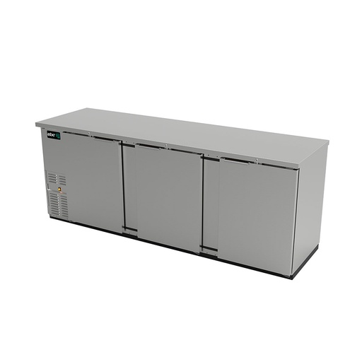 Refrigerador Contra Barra Acero Inoxidable 3 Puertas 243 cm ABBC-94-S ASBER