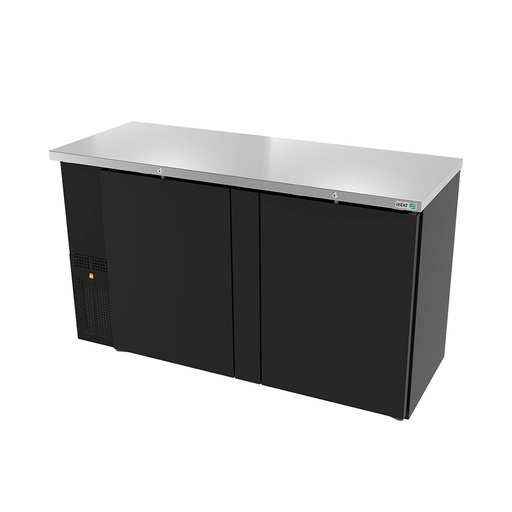 Refrigerador Contra Barra Vinil Negro Slim Line Puerta Sólida ABBC-24-60 ASBER
