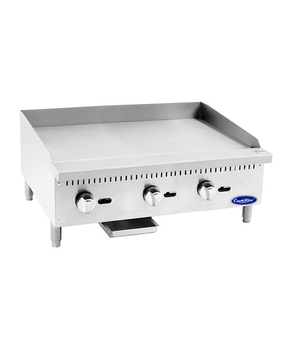 Plancha gas de 3 secciones: 0.9 m ATMG-36 COOK RITE