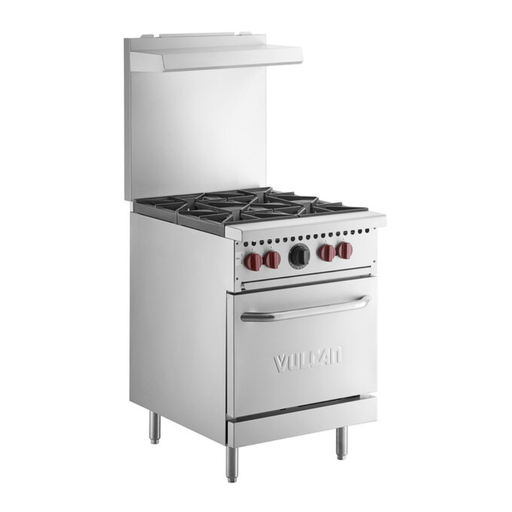 Estufa industrial 4 quemadores con horno SX24-4BP VULCAN