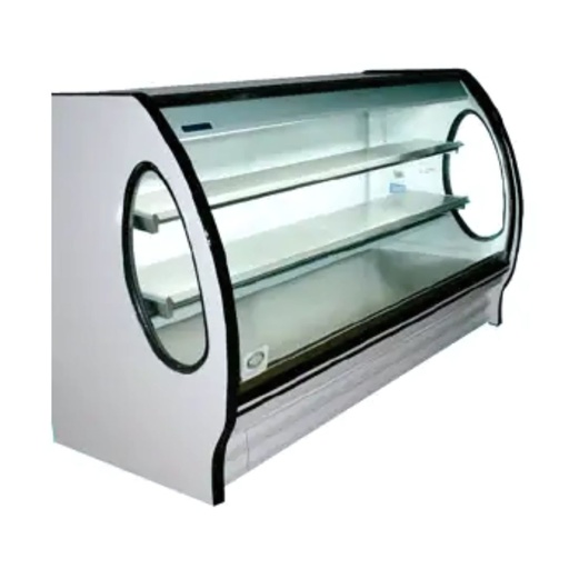Vitrina .70 m C. Curvo, puertas sólidas Blanca RHNVCT-700-EP MASSER